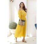 NOVICA-Cotton-off-shoulder-maxi-dress-Marigold-Muse